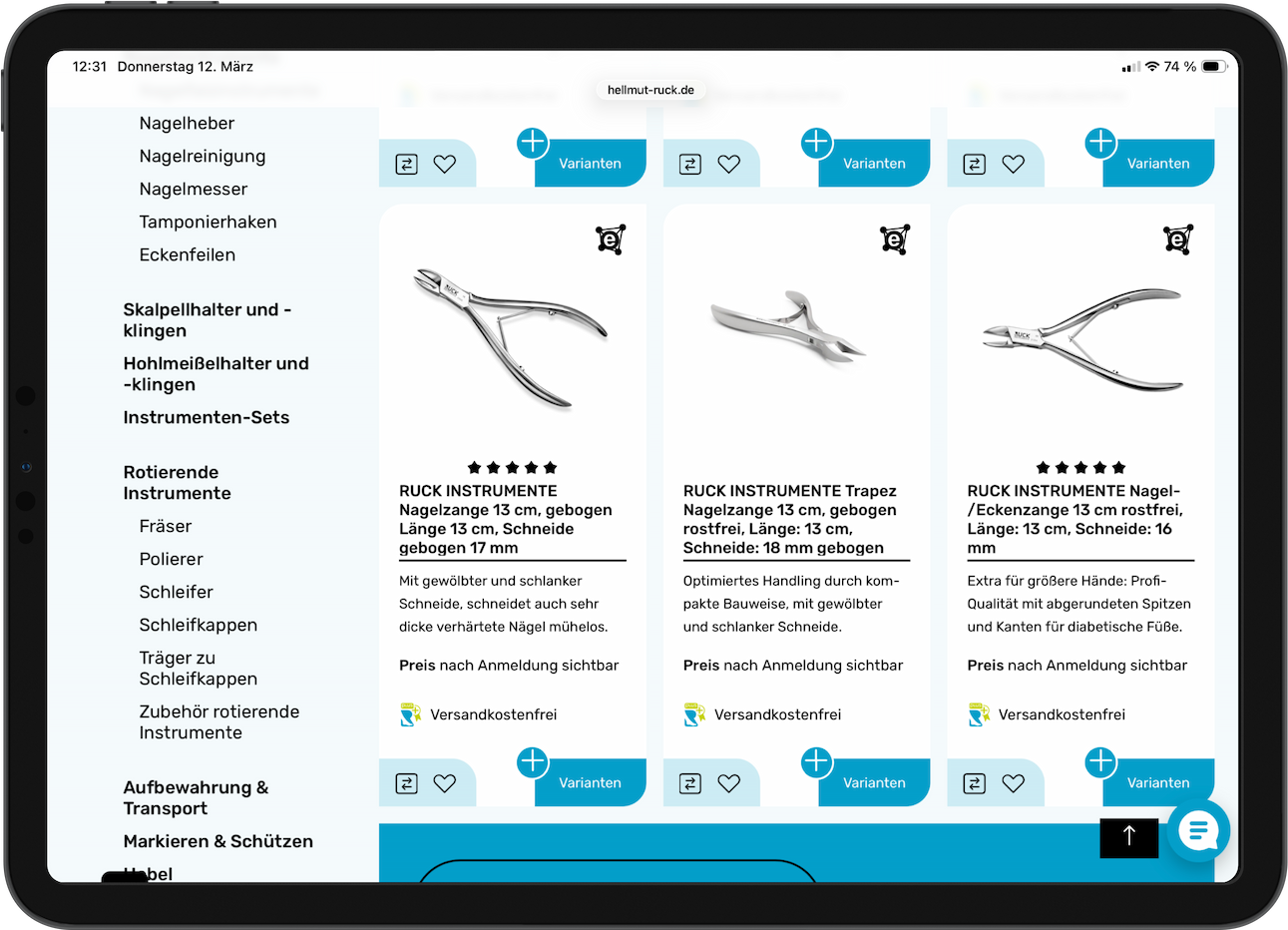Medizintechnik Tablet Mockup